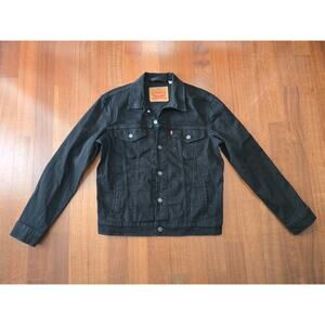 Levi’s Jeans Trucker Jacket Black Denim Men’s Size M Medium